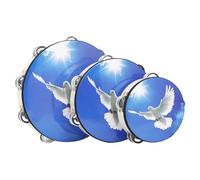 Tambourines for Adults 6/8/10 Inch Tambourine Set Blue Sky Peace Dove Double Decker Suitable for beginners Gifts Percussion Instrument