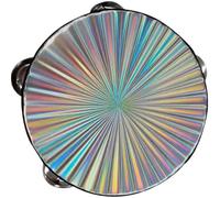 Tambourines for AdultsTambourine 6 Inch Double Row Radiant Hand Drum Reflective Tambourines for Adults & Kids Hand Beat Drum Musical Instruments Gifts for Church, Show and Party