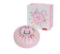 Tambu, Steel Tongue Drum, 8 inches/20 cm, 11 Notes, Handpan, Metal Percussion Instrument (Pink)