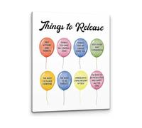 TAMDDBPJD Inspirational Mental Health Art Things To Release Anxiety Quotes Canvas Print for Therapist Office(Unframed,12x18inch(30x45cm))
