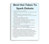 TAMDDBPJD Spark Debate Poster Thought Provoking Topics For Discussion Canvas Painting Wall-Art(Framed,16x24inch(40x60cm))