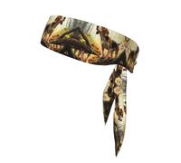 Tame Beagle Patterned Sports Headband, Suitable for Outdoor Travel and Various Sports. Unisex Sweat-Absorbing Sports Headband