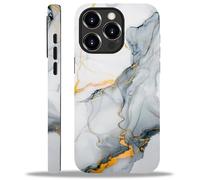 TAMEFOX Case Compatible with iPhone 14 Pro,Fresh Marble Hybrid 2-Layer Hard Shell+Silicone Double Protective Cover Scratch-Resistant Shockproof Case for iPhone 14 Pro