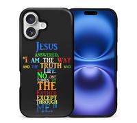 TAMEFOX Case for iPhone DDD,Anti Drop Scratch Frosted Protective Cover Case for Women Girl-Christ Bible Cross Jesus Graphic