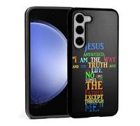 TAMEFOX Case for Samsung Galaxy S24 Plus,Anti Drop Scratch Protective Phone Cover Case for Women Girl-Christ Bible Cross Jesus Graphic