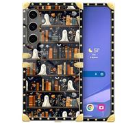TAMEFOX Compatible with Samsung Galaxy S24 Plus/S25 Plus Case,Halloween Grimoire Ghost Exquisite Patterns Soft TPU Shockproof Protective Phone Case for Samsung Galaxy S24 Plus/S25 Plus