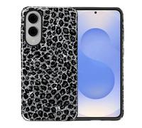 TAMEFOX Compatible with Samsung Galaxy S25 Edge,Anti Drop Scratch Glossy Case Protective Cover-Black Leopard Cheetah Aesthetic