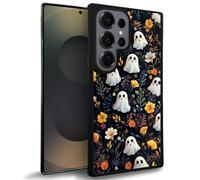TAMEFOX Compatible with Samsung Galaxy S25 Ultra Case,Halloween Flower Ghost Case Slim Soft Shockproof TPU Protective Cover for Samsung Galaxy S25 Ultra 6.9" inch