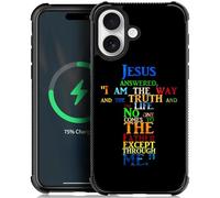 TAMEFOX Magnetic Case for iPhone 17,[Compatible with MagSafe],Shockproof Rugged Hard Back Phone Cover-Christ Bible Cross Jesus Graphic