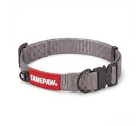 Tamepaw Large Dog Collar, Nylon, Quick-Release Buckle, Grey, Large
