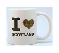 Tamers I Heart Scotland Mug Porcelain Coffee Cup 305ml - Scottish Souvenir Gift Dishwasher & Microwave Safe