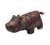 Tamersgifts Assorted Doorstop Door Stop Stopper Filled Heavy Doorstop Faux Leather Novelty Wedge (Brown Hippo Doorstop)