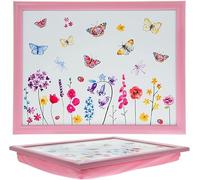 Tamersgifts Cushioned Laptrays Lap Tray TV Dinner Bean Bag Padded Cushion Gift (Butterfly Garden Laptray)
