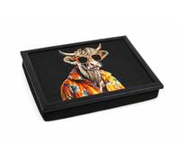 Tamersgifts Cushioned Laptrays Lap Tray TV Dinner Bean Bag Padded Cushion Gift (Funny Highland Cow Cushioned Laptray)