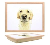 Tamersgifts Cushioned Laptrays Lap Tray TV Dinner Bean Bag Padded Cushion Gift (Golden Labrador Laptray)