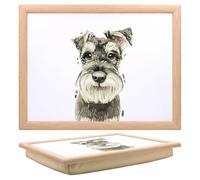 Tamersgifts Cushioned Laptrays Lap Tray TV Dinner Bean Bag Padded Cushion Gift (Schnauzer Laptray)