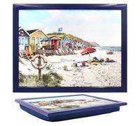 Tamersgifts Cushioned Laptrays Lap Tray TV Dinner Bean Bag Padded Cushion Gift (Seaside Laptray)