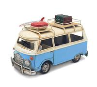 Tamersgifts Metal Tin Vintage Collectible Models Classic Transport Cars Scooters Motorbikes Planes Trains Tractors (Blue Camper Van Tin Model)