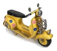 Tamersgifts Metal Tin Vintage Collectible Models Classic Transport Cars Scooters Motorbikes Planes Trains Tractors (Yellow Scooter Tin Model)