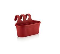 Tamersgifts Red Hanging Fence Planter, 6.5L, 3 Hooks, 38.2cm