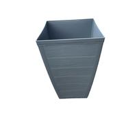 Tamersgifts Tall Square Planters Plastic 45cm Height Indoor/Outdoor (Grey Barrell Planter)