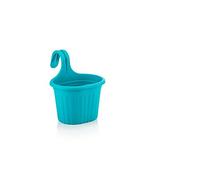 Tamersgifts Turquoise Hanging Fence Planter, 3L Railing Plant Pot