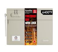 Tamfile Fireproof Document Bag with Lock,15x12 inch Heat Resistant Cash Bag