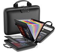Tamfile Fireproof Document Organiser, Hard Case Document Box with Lock