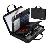Tamfile Fireproof Document Organiser with Lock, 13 Pockets Expanding File