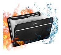 Tamfile Fireproof Expanding File Folders, 13 Pockets Waterproof Accordion Folder Document Organiser with Zipper, Portable A4 Plastic Document Wallet Filling Storage with Labels for Office and School