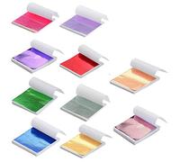 Tamicy 500 Sheets 10 Colors Metallic Gold Foil Leaf Paper - Foil Paper Slime Decorating Gilding Furniture, DIY Nails, Arts, Crafts, Paintings