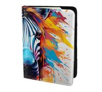 Tamiger Abstract Animal Zebra Print 5.5in Passport Travel Document Wallet Unisex Gift for Vacations Business Trips