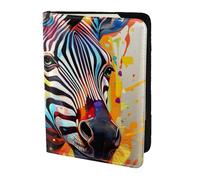 Tamiger Abstract Animal Zebra Print 5.5in Passport Travel Document Wallet Unisex Gift for Vacations Business Trips