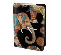 Tamiger Abstract Elephant Pattern Print 5.5in Passport Travel Document Wallet Unisex Gift for Vacations Business Trips