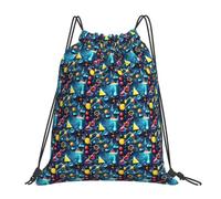 Tamiger Abstract Science Chemistry Print Lightweight Foldable Drawstring Backpack Outdoor Sports Bag Workout Travel Yoga