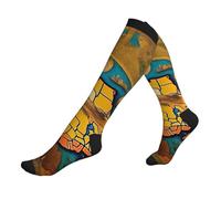 Tamiger Abstract World Map Print Compression Running Socks For Men And Women Athletic Socks For Everyday Use Socks