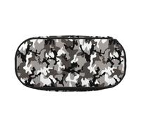 Tamiger Ack Grey White Camo Print Functionality Storage Pencil Bag School Students Boys Girls Everyday Use Practical