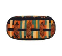 Tamiger African Classic Weave Print Functionality Storage Pencil Bag School Students Boys Girls Everyday Use Practical