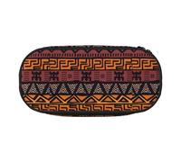 Tamiger African Mud Cloth Tribal Print Functionality Storage Pencil Bag School Students Boys Girls Everyday Use Practical
