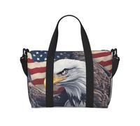 Tamiger American Eagle Print Hand Travel Bag Adjustable Lightweight Weekend Casual Sling Bags Tote Vacation Gym
