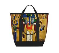 Tamiger Ancient Egypt Tribe Series Print Large Capacity Insulated Tote Bag Shopping Package Picnic Travel Food Delivery
