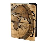 Tamiger Ancient Map World Globe Print 5.5in Passport Travel Document Wallet Unisex Gift for Vacations Business Trips
