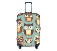 Tamiger Animal Cartoon Owls Cute Print Universal Travel Suitcase Cover Luggage Protector Elastic Lightweight Reusable