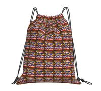 Tamiger Arizona Flag-Standard Print Lightweight Foldable Drawstring Backpack Outdoor Sports Bag Workout Travel Yoga