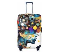 Tamiger Artificial Intelligence Brain Print Elastic Washable Baggage Protector Universal Suitcase Cover Travel Luggage Cover