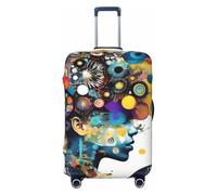 Tamiger Artificial Intelligence Brain Print Stretch Universal Suitcase Cover Luggage Protector Elastic Travel Accessory Storage