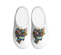 Tamiger Artificial Intelligence Brain Print Thoughtful Slippers for Women Men Indoor Outdoor with Cute shoes Breathable wear