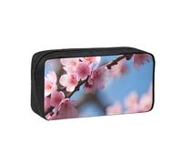Tamiger Beautiful Cherry Blossoms Print Unisex Spacious Pen Case Large-Capacity Stationery Organizer Pouch for Carry Daily