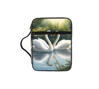 Tamiger Beautiful White Swans On The Lake Print Bible Storage Bag Scripture Holder Religious Organizer Christian Gift Accessory