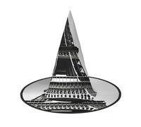 Tamiger Black Paris Eiffel Tower Print Adults Carnival Hat Party Theme Cosplay Costume Festive Headwear Travel Accessory